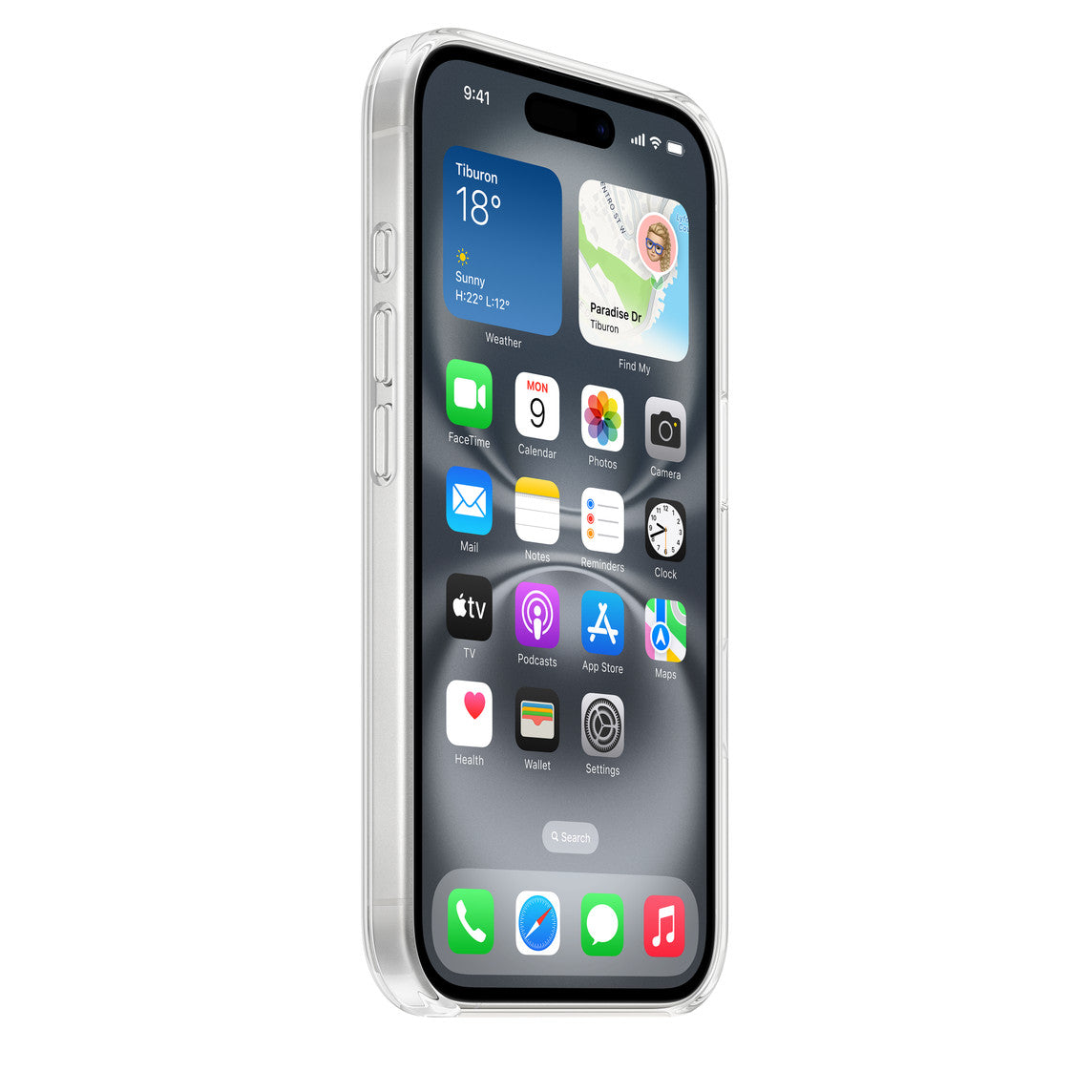 Apple - Coque transparente avec MagSafe iPhone 16